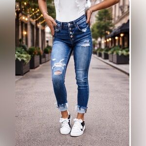 Vervet by flying monkey, Distressed Jeans.